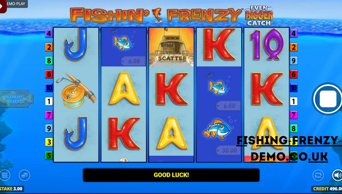 Fishin' Frenzy Demo UK colors